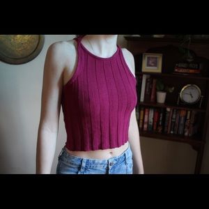 Fuchsia crop tank 🍇